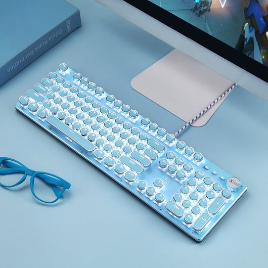 Teclado Mecánico Steampunk con Diseño de Máquina de Escribir - Image 6