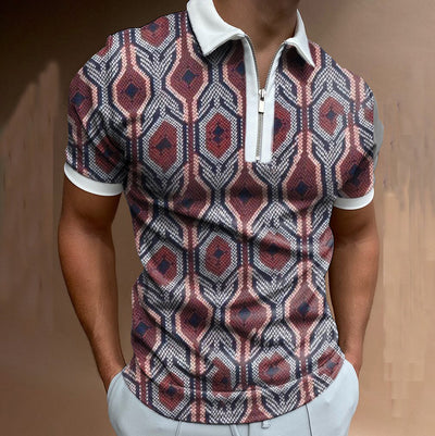Polo Estampado Casual Talla Grande para Hombre - Image 6