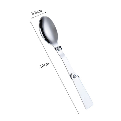 Cuchara Plegable de Acero Inoxidable para Camping y Viajes - Image 20