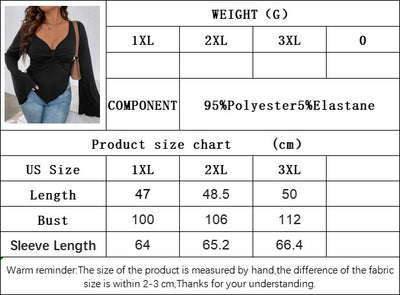 Blusa de Punto Ajustada con Dobladillo Irregular y Mangas Acampanadas - Image 6