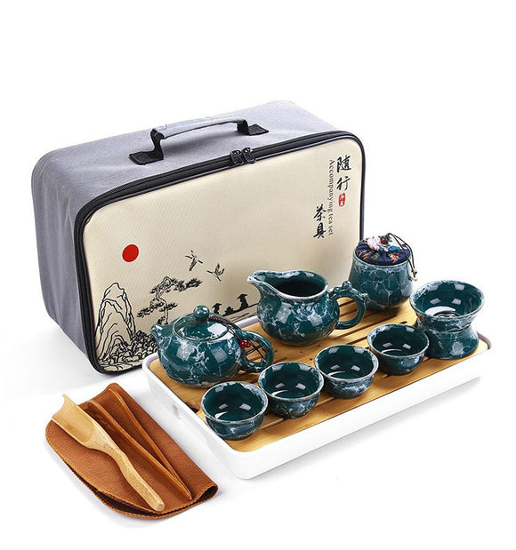 Juego de Té Kung Fu de Cerámica Marmolada con Logo Personalizado