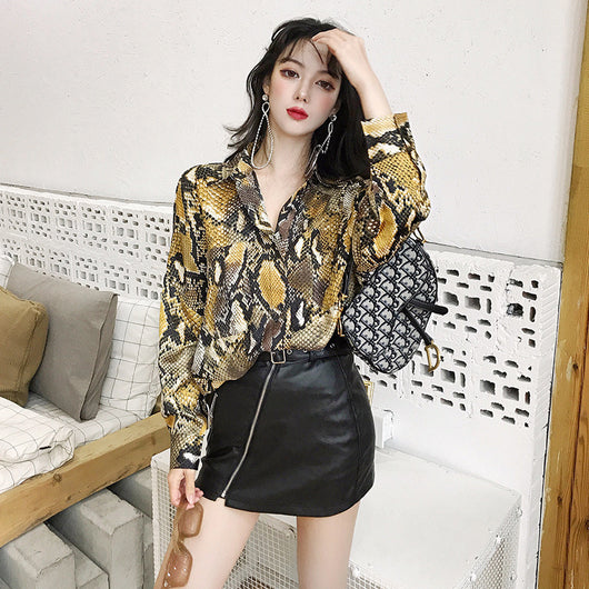 Blusa Leopardo Retro Mujer Manga Larga Suelta Moderna Otoño Invierno - Image 5