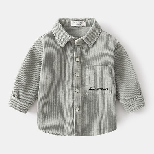 Camisa de Algodón de Manga Larga para Niños