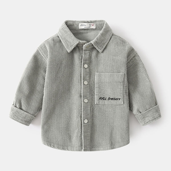 Camisa de Algodón de Manga Larga para Niños