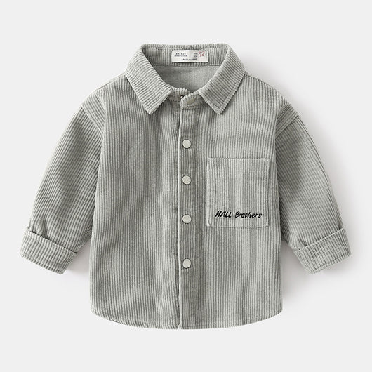 Camisa de Algodón de Manga Larga para Niños