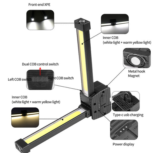 Lámpara Profesional Plegable con Doble Luz LED - Image 6