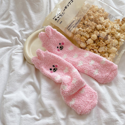 Calcetines Térmicos Japoneses de Tubo Medio con Forro de Coral Fleece para Invierno - Image 6