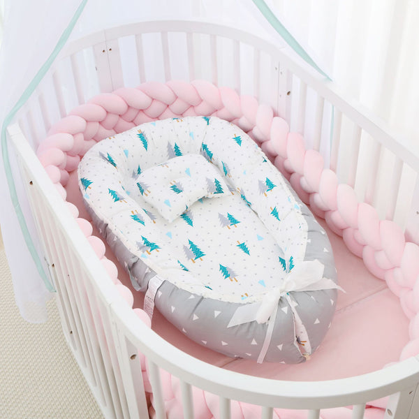 Cuna Portátil Plegable con Colchón Desmontable y Lavable - Diseño Ergonómico Antipreión