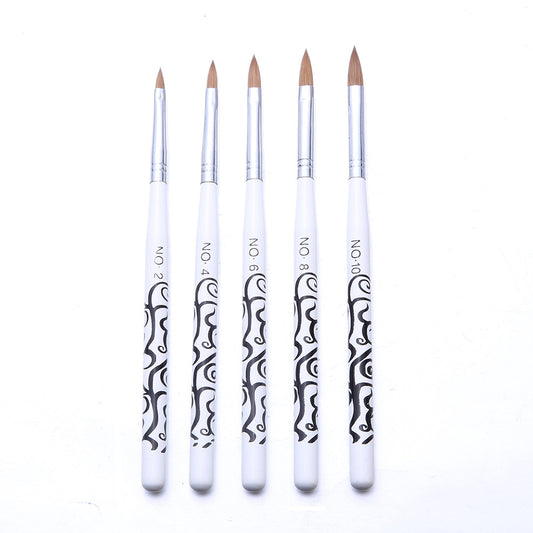 Bolígrafo de Cristal con Pelo de Visón para Manicura de Diseño Moderno