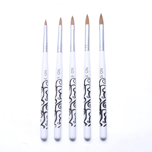 Bolígrafo de Cristal con Pelo de Visón para Manicura de Diseño Moderno