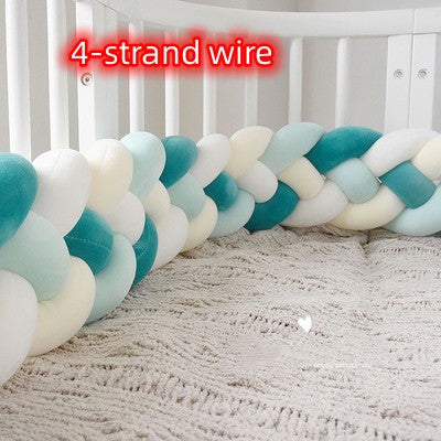 Protectores de Cuna Trenzados Alargados con Almohada Decorativa - Image 49