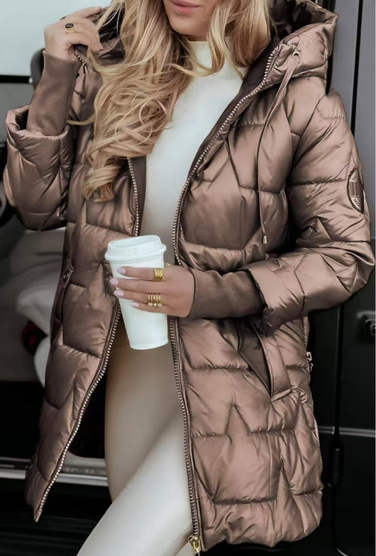 Abrigo Cardigan Acolchado con Capucha - Perfecto para Invierno - Image 20