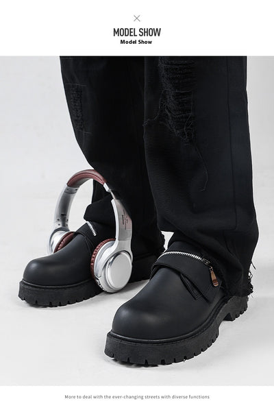 Zapatos Casuales de Plataforma en Cuero para Hombre - Image 11