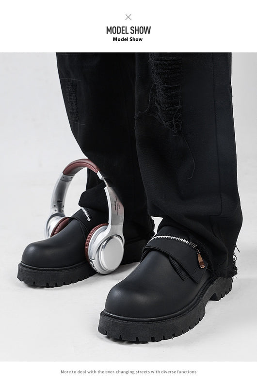 Zapatos Casuales de Plataforma en Cuero para Hombre - Image 11