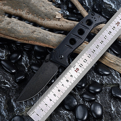 Cuchillo Plegable Táctico D2 con Mango G10 y Soporte de Espalda - Image 2