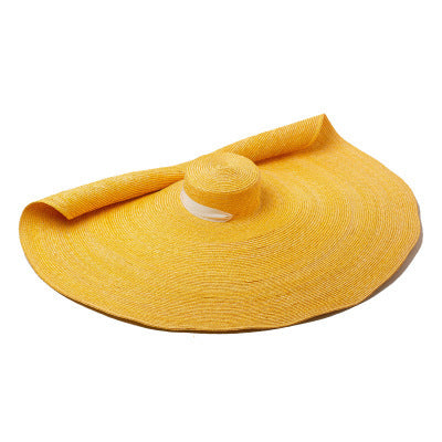 Sombrero de Ala Ancha en Paja con Elegancia Sofisticada para Mujer - Image 6
