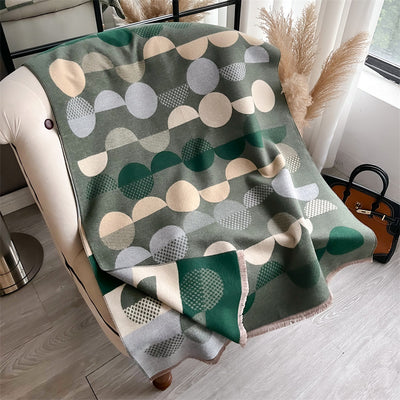 Bufanda Chaleco de Cachemira Cálida con Tejido Jacquard y Borlas - Image 19