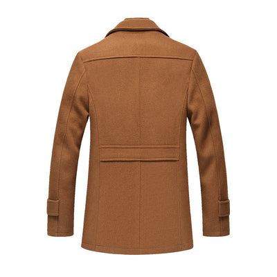 Abrigo de Lana para Hombre Invierno Slim Fit Cuello Desmontable - Image 9