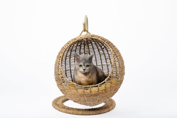 Cama Colgante Tejida para Gatos - Canasta Aérea Descanso