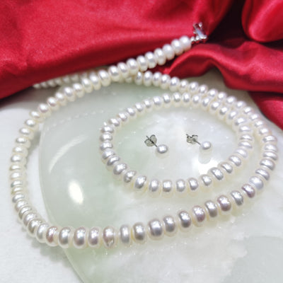 Conjunto de Joyería de Perlas: Collar, Pulsera y Aretes - Image 9