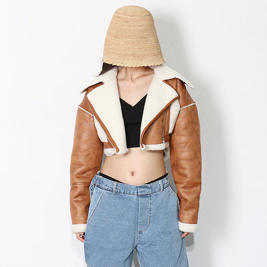 Chaqueta de Cuero con Forro de Velvet para Cordero - Abrigo Grueso y Cálido - Image 7