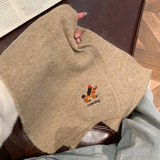 Bufanda Térmica Infantil con Bordado de Cachorro - Diseño Adorable para Otoño e Invierno - Image 8