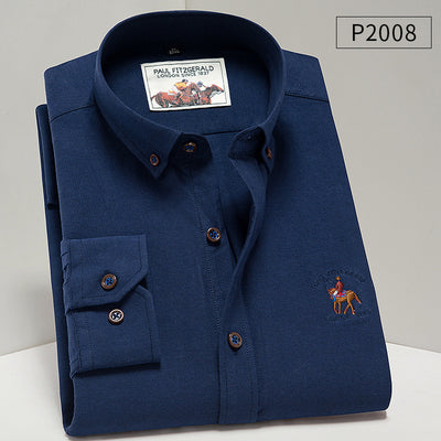 Camisa Oxford de Algodón Puro para Hombre - Estilo Ejecutivo Casual - Image 23