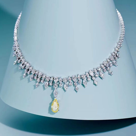 Collar de Plata Esterlina con Diamante para Mujer