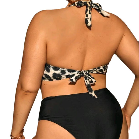Bikini de Talle Alto con Estampado Animal Print - Talla Grande - Image 5