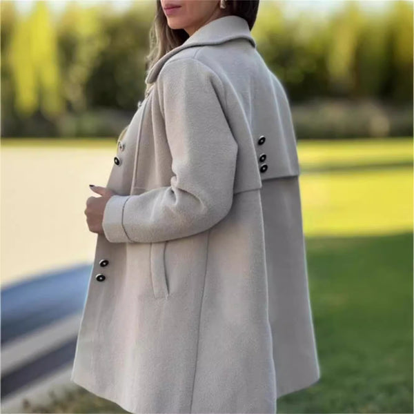 Abrigo de Lana con Forro Polar para Otoño e Invierno