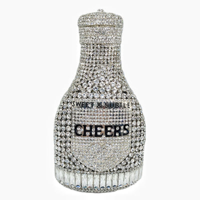 Clutch de Noche Champagne con Cristales Brillantes para Mujer - Image 10