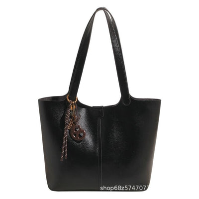 Bolsa Tote Retro Texturizada de Gran Capacidad para el Hombro - Image 4
