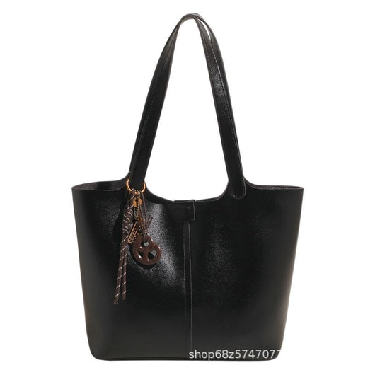 Bolsa Tote Retro Texturizada de Gran Capacidad para el Hombro - Image 4