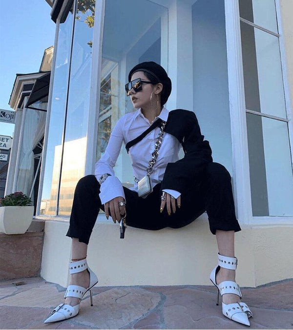 Tacones Altos con Hebilla Metálica