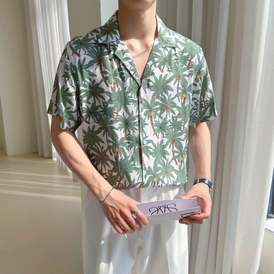 Camisa Cuello Cubano Hombros Sueltos