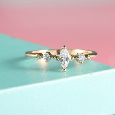 Anillo de Diamante Ojo de Caballo Chapado en Oro Rosado para Mujer - Image 4