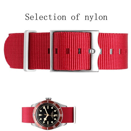 Correa Nylon Biwan Flor Roja Escudo Negro Serie Bronce 22mm para Hombre - Image 7