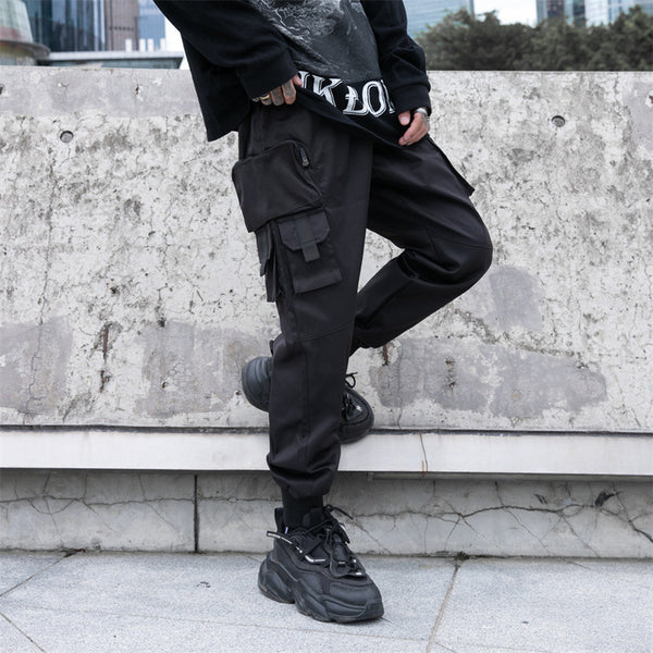 Pantalones Overol Hombre Otoño Sueltos Multibolsillos Ajuste Tobillo