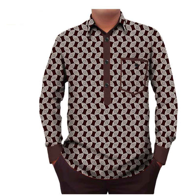 Playera de Algodón con Estampado Batik para Hombre