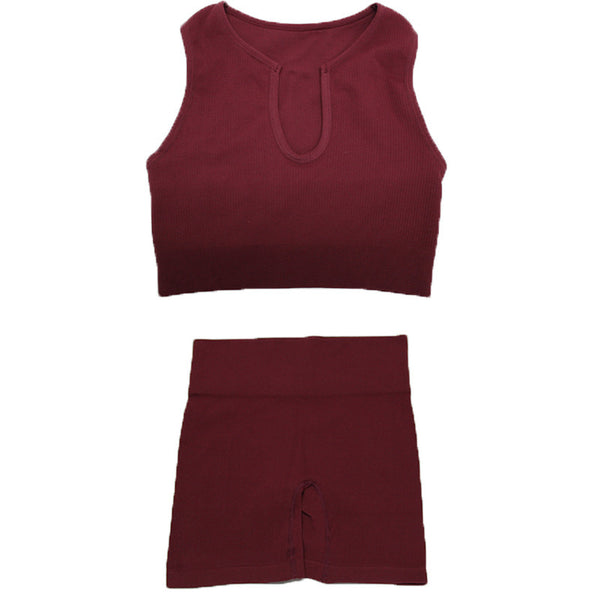 Conjunto Deportivo Yoga Dos Piezas con Espalda Descubierta