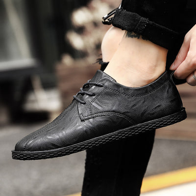 Zapatos Casuales de Cuero para Hombre - Estilo Moderno y Versátil - Image 4