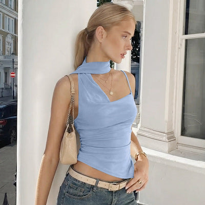 Blusa Camisola Asimétrica de Tirante Único - Diseño Fluido y Elegante - Image 28