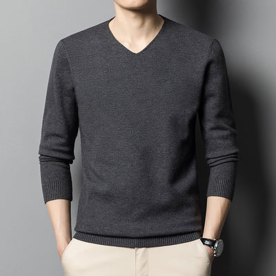 Suéter Tejido Cuello V para Hombre - Prenda Base Otoño Ejecutiva - Image 7