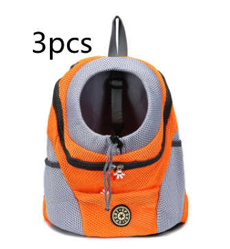 Lime green mesh pet backpack with grey trim, black zipper, and internal leash clip, shown from the front. - Image 18