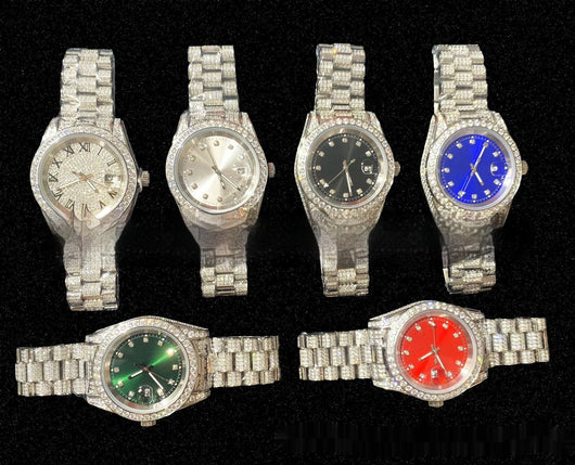 Reloj de Cuarzo para Hombre con Pulsera de Acero y Dial Incrustado de Diamantes - Image 2