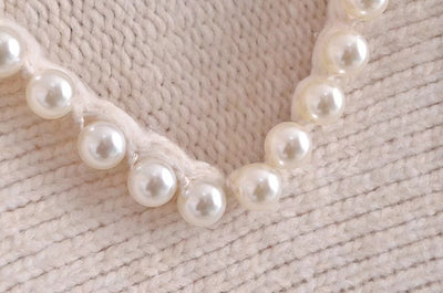 Suéter Pullover Casual Chic con Perlas Decorativas - Image 17