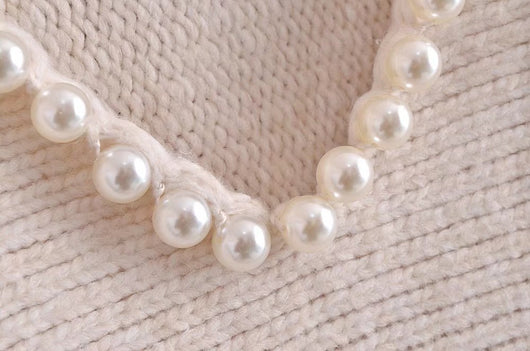 Suéter Pullover Casual Chic con Perlas Decorativas - Image 17