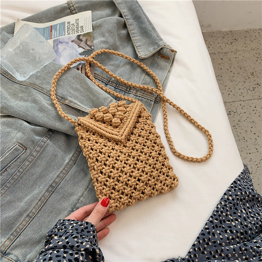 Bolsa Tejida al Hombro Estilo Occidental con Textura de Mensajero - Image 15