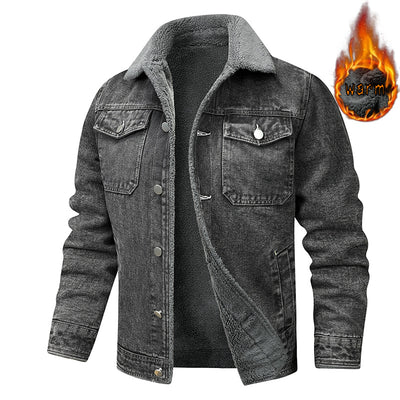 Chaqueta Denim Forrada en Polar para Hombre - Estilo Premium - Image 4