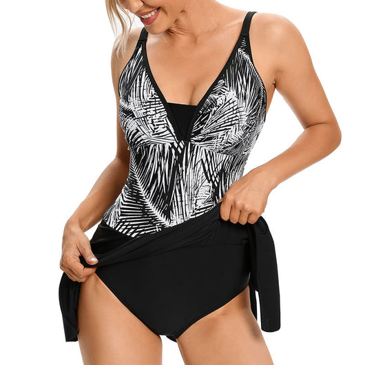 Traje de Baño Enterizo Clásico con Estampado Sling para Mujer - Image 8